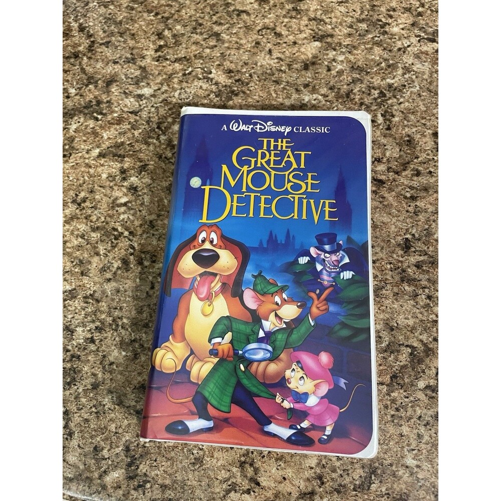 Great Mouse Detective VHS Disney Video‎ Tape Black Diamond Clamshell
